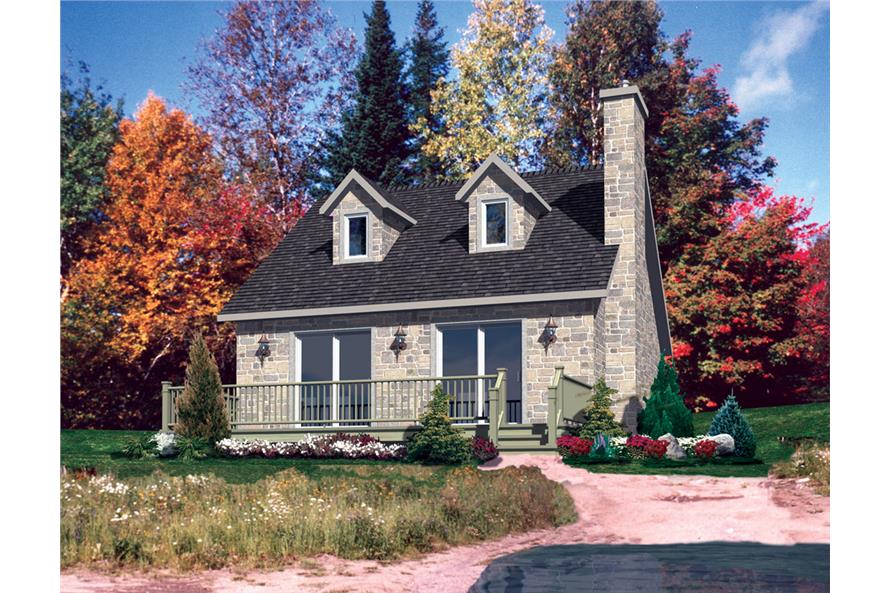 3-Bedroom, 1258 Sq Ft Cottage Home Plan - 158-1295 - Main Exterior