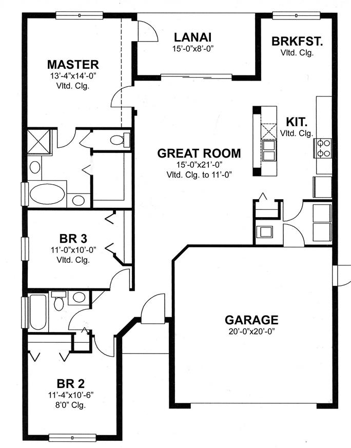 French Country Home Plans - Home Design 1454