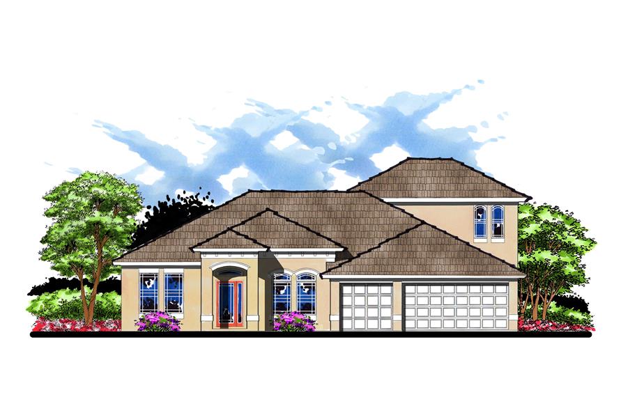 4-Bedroom, 2801 Sq Ft European Home Plan - 159-1075 - Main Exterior