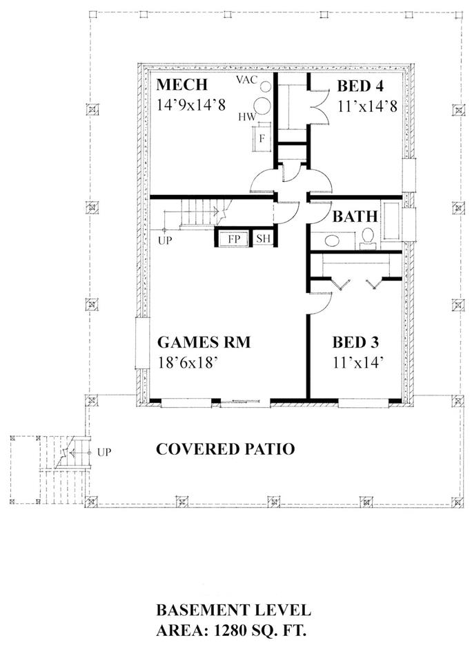 Cottage Floor Plan 4 Bedrms 3 Baths 3162 Sq Ft 160 1036