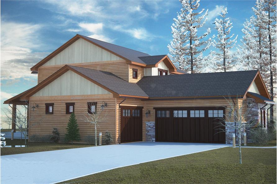 Rear View of this 4-Bedroom, 3413 Sq Ft Plan - 161-1080