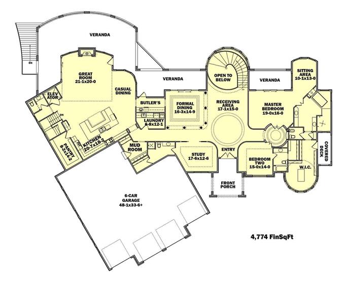 2–5 Bedrm, 4774 Sq Ft Tudor House - Plan #161-1082