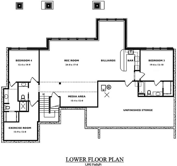 2–4 Bedroom Contemporary House - Ranch, 2593–4485 Sq Ft