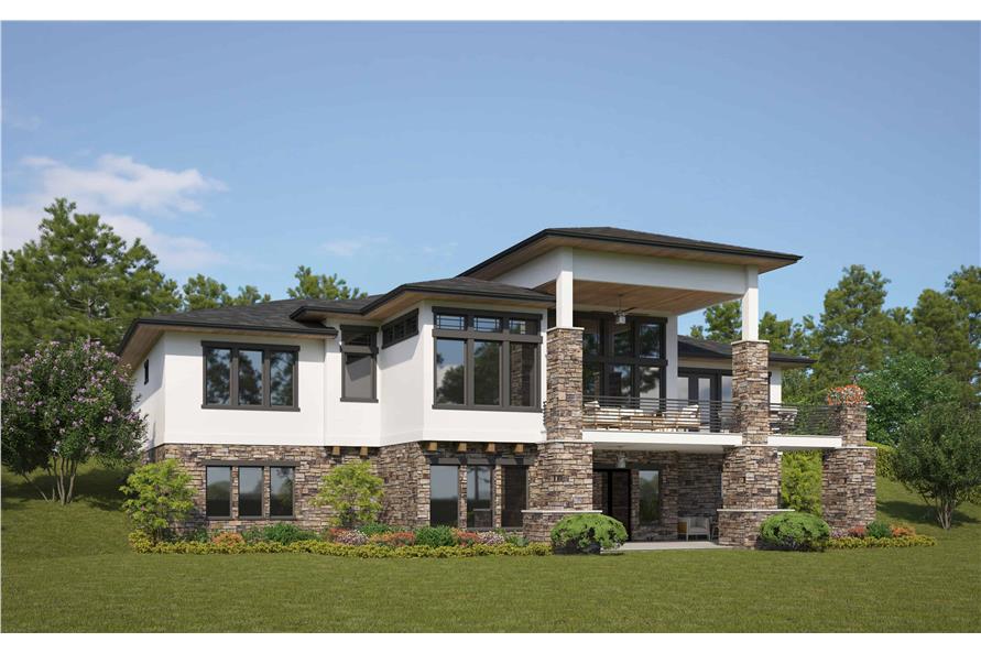 Rear View of this 4-Bedroom, 2593 Sq Ft Plan - 161-1085