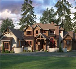 Rustic Country Lodge Home Plan - 3 Bedrms, 3.5 Baths - 3446 Sq Ft ...