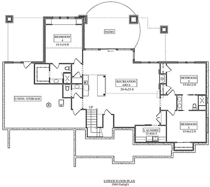 Ranch Floor Plan - 2–5 Bedrms, 2.5–4.5 Baths - 2682 Sq Ft - #161-1099