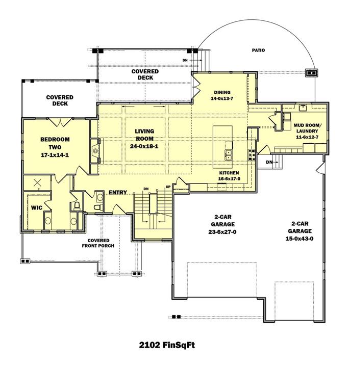 Craftsman House - 3–5 Bedrms, 3.5 Baths - 3880 Sq Ft - Plan #161-1102