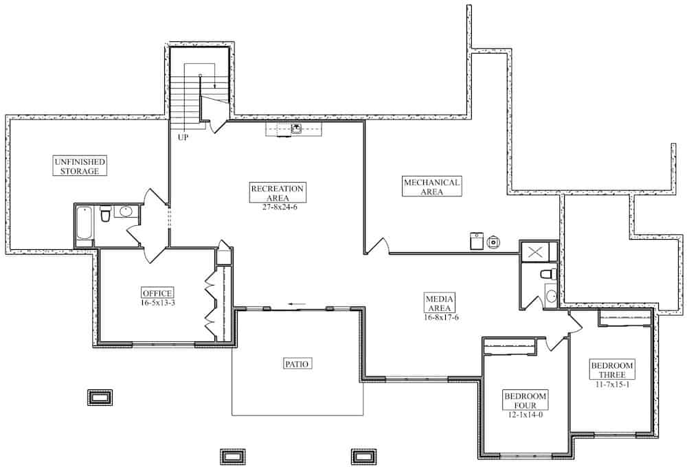 Rustic Home - 3–5 Bedrms, 2.5–4.5 Baths - 3063 Sq Ft - Plan #161-1134