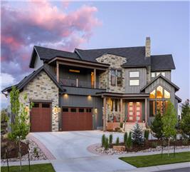 Contemporary Home - 3 Bedrms, 3.5 Baths - 3650 Sq Ft - Plan #161-1140