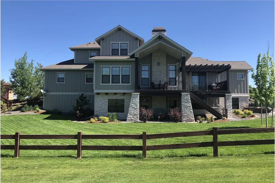 Rear View of this 4-Bedroom,3338 Sq Ft Plan -161-1144