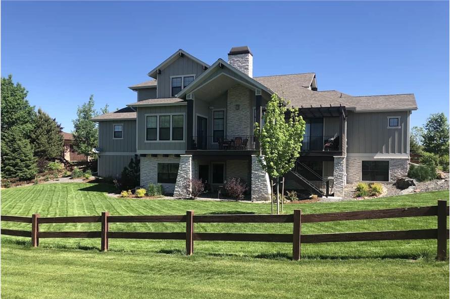 Rear View of this 4-Bedroom,3338 Sq Ft Plan -161-1144