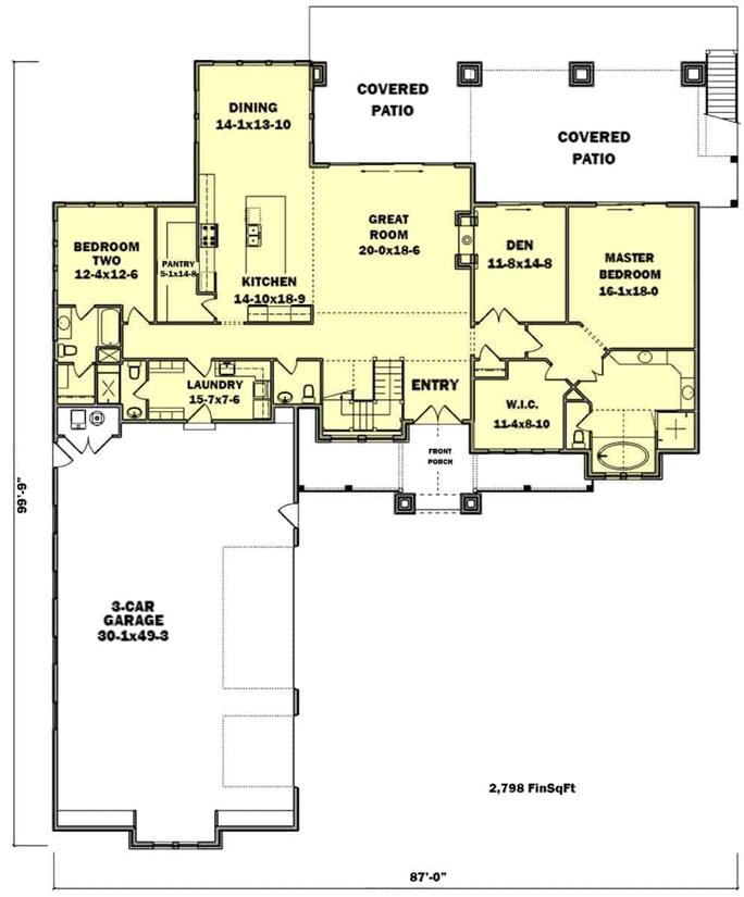 European Style Home - 6 Bedrm, 4.5 Bath - 4966 Sq Ft - Plan #161-1148