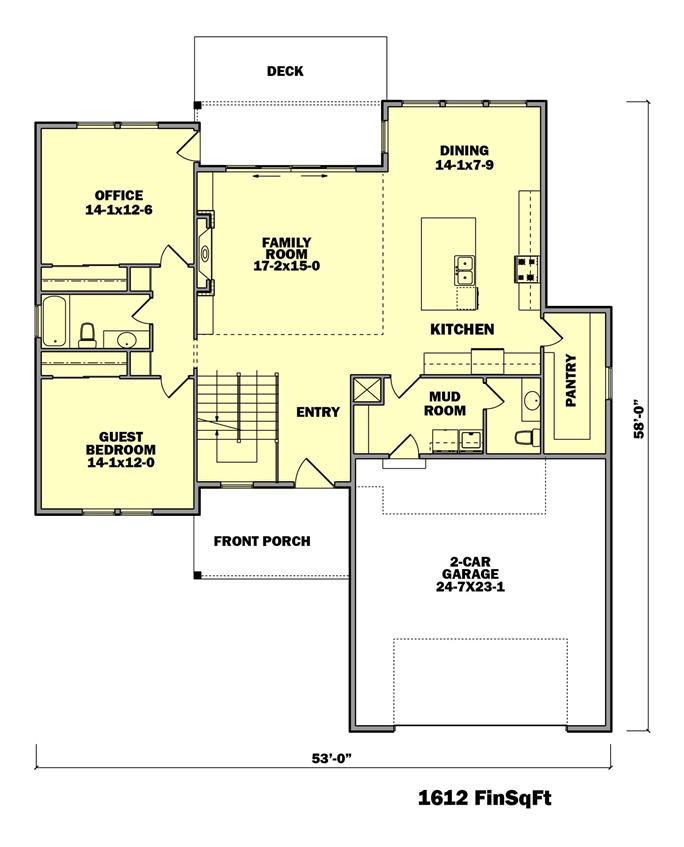 European Plan: 643 Square Feet, 1 Bedroom, 1.5 Bathrooms - 2802-00105