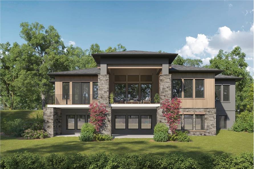 Rear View of this 2-Bedroom,2549 Sq Ft Plan -161-1172