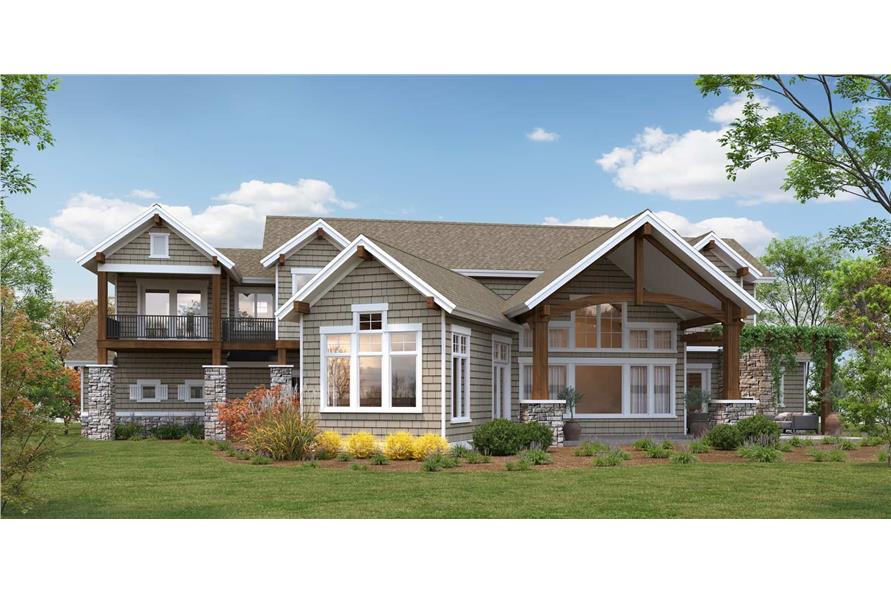 Rear View of this 4-Bedroom,4235 Sq Ft Plan -161-1182