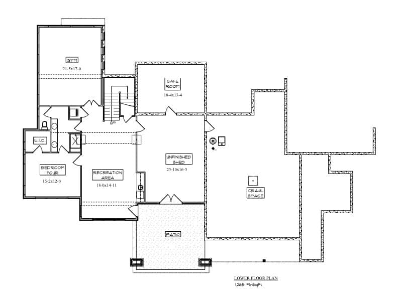 Contemporary Floor Plan - 3 Bedrms, 2.5 Baths - 2785 Sq Ft - #161-1184