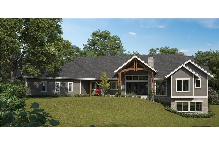 Rear View of this 3-Bedroom,2785 Sq Ft Plan -161-1184