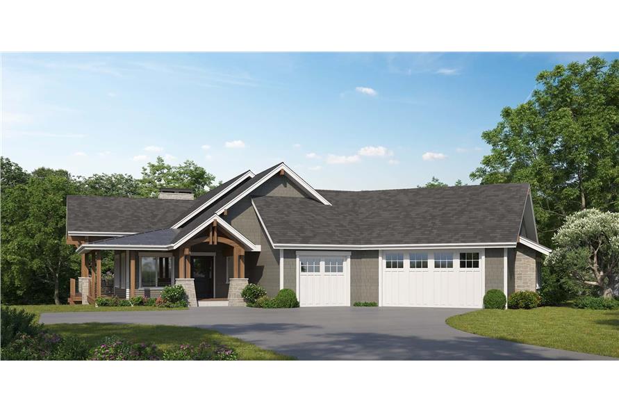 Contemporary Home Plan - 3-4 Bedrms, 2.5-3.5 Baths - 2785-4050 Sq Ft - #161-1184