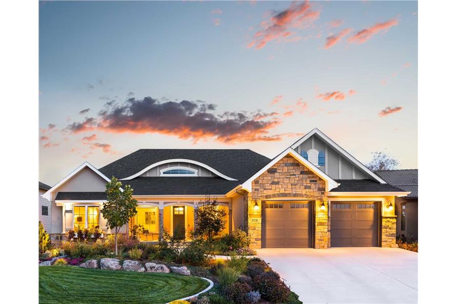 Front View of this 2-Bedroom,2083 Sq Ft Plan -161-1187