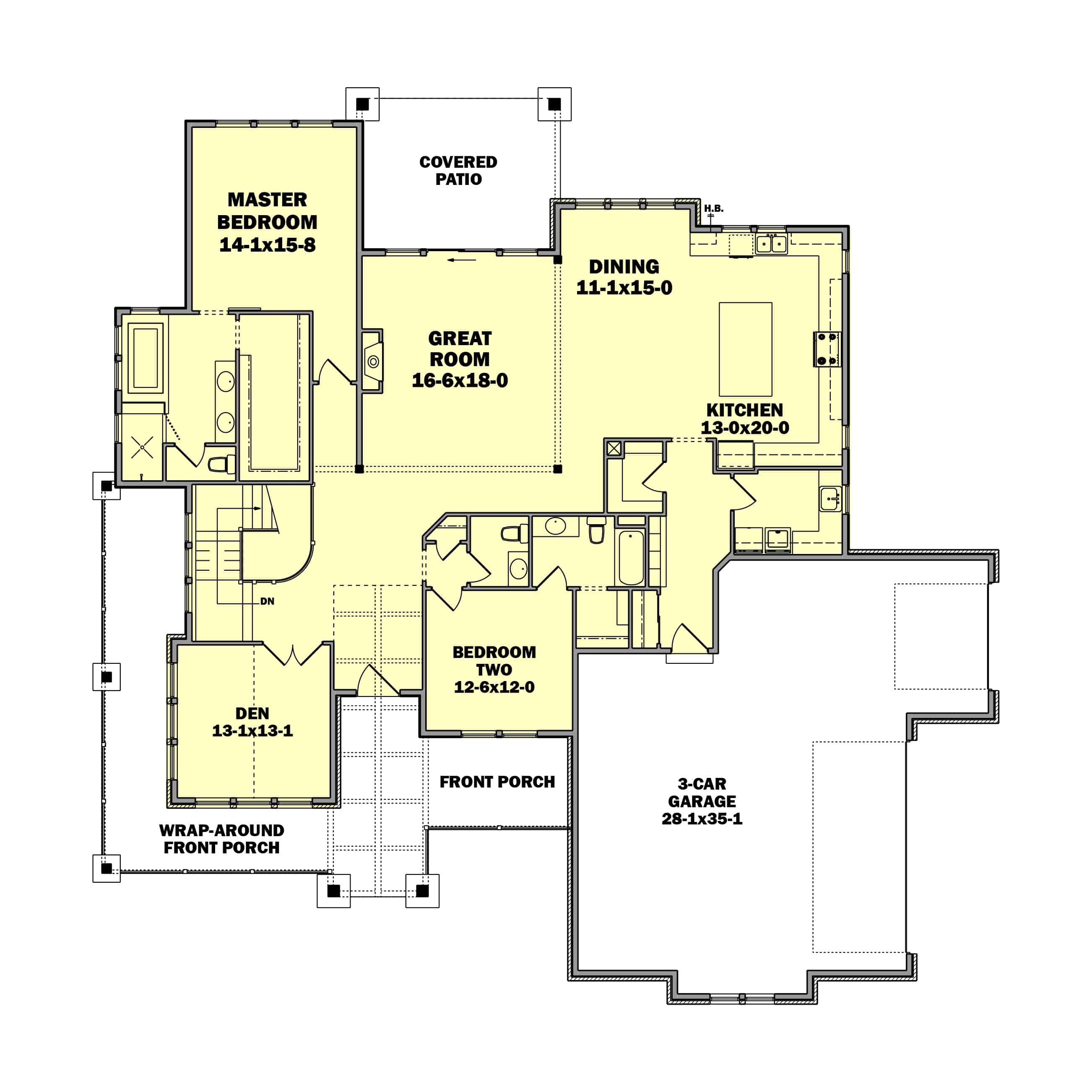 Country House Plan - 2-4 Bedrms, 2.5-3.5 Baths - 2490-3805 Sq Ft - #161 ...