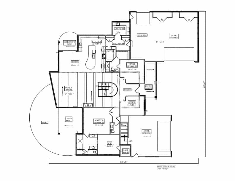 Contemporary Home Plan - 2-4 Bedrms, 2.5-4 Baths - 2956-5153 Sq Ft ...