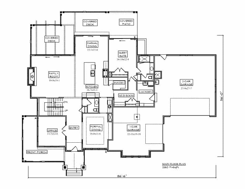 Craftsman Floor Plan - 4 Bedrms, 4.5 Baths - 3958-3998 Sq Ft - #161-1216