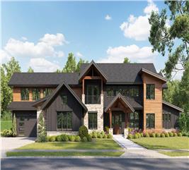 Contemporary Home Plan - 5 Bedrms, 4.5 Baths - 5636 Sq Ft - #161-1218