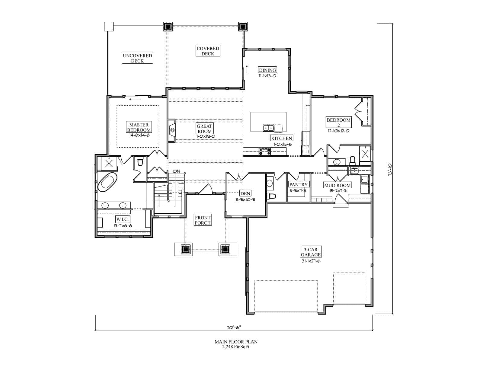 Traditional House Plan - 2-4 Bedrms, 2.5-4.5 Baths - 2248-3871 Sq Ft ...