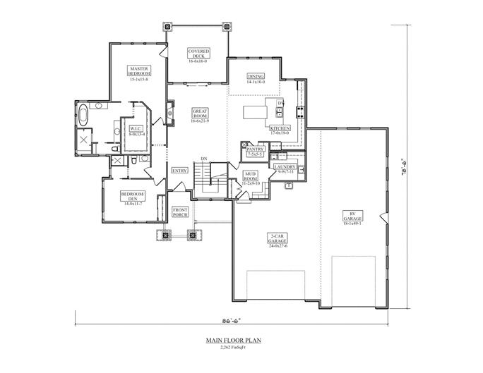 Rustic Home Plan - 2-4 Bedrms, 2-4 Baths - 2262-3377 Sq Ft - #161-1228