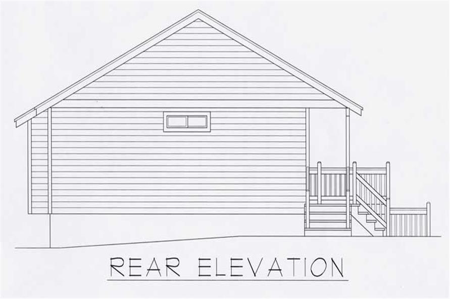 Home Plan Rear Elevation of this 4-Bedroom,2198 Sq Ft Plan -162-1030