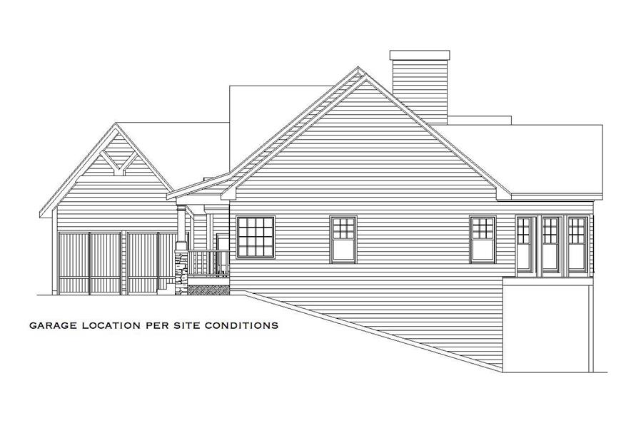 Home Plan Right Elevation of this 4-Bedroom,2860 Sq Ft Plan -163-1009