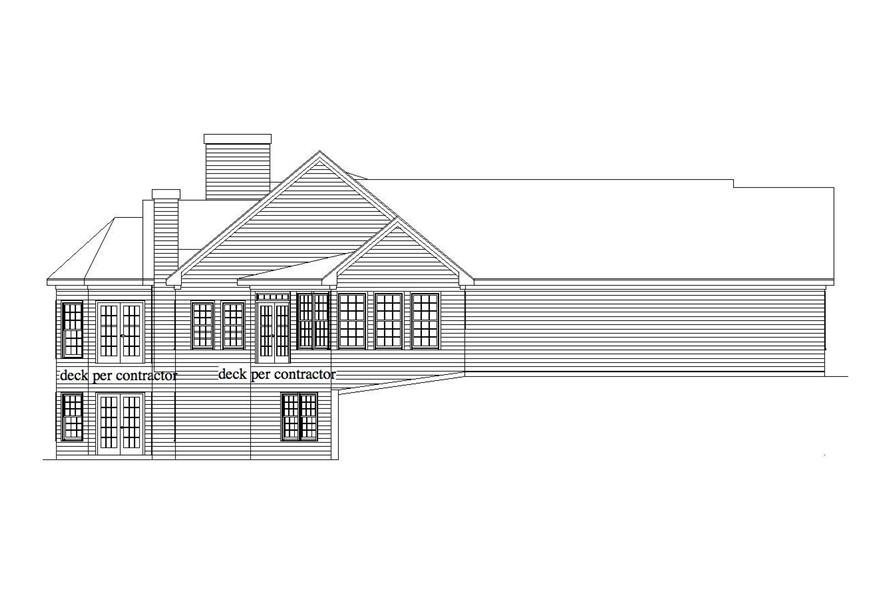 Home Plan Left Elevation of this 3-Bedroom,3851 Sq Ft Plan -163-1019