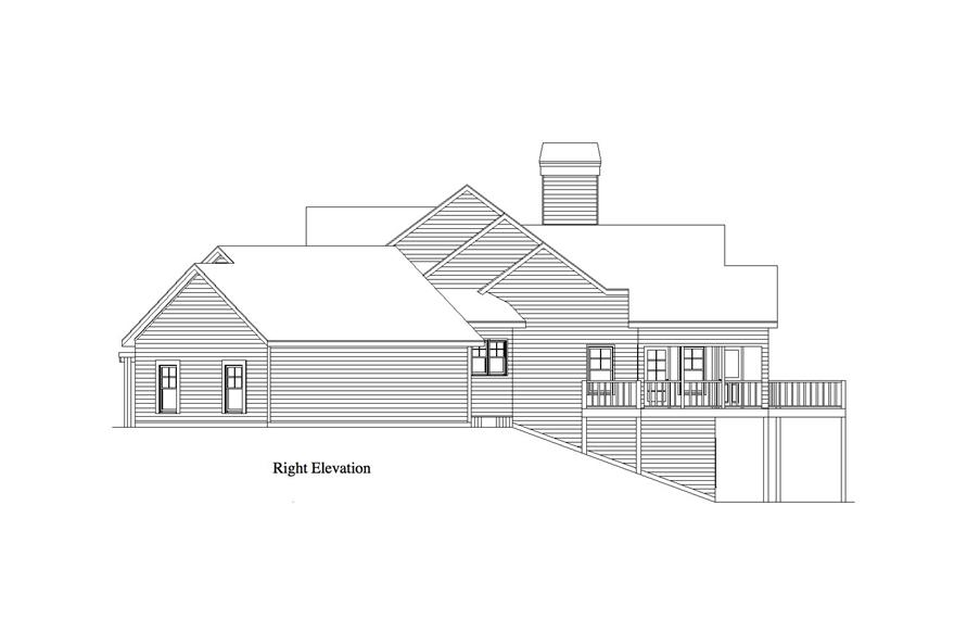 Home Plan Right Elevation of this 1-Bedroom,1832 Sq Ft Plan -163-1068
