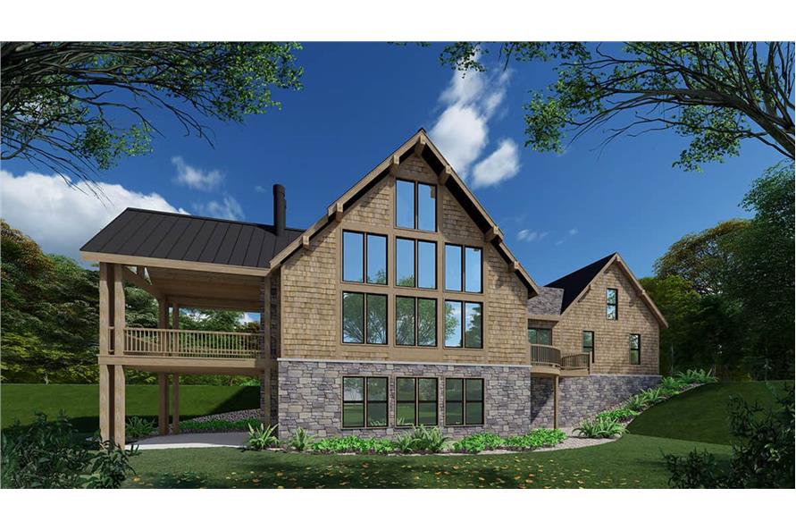 Rear View of this 3-Bedroom,2665 Sq Ft Plan -163-1082