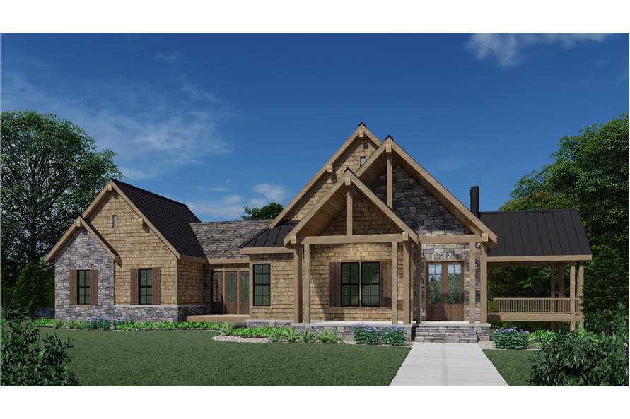 3-Bedroom, 2665 Sq Ft Ranch Home Plan - 163-1082 - Main Exterior