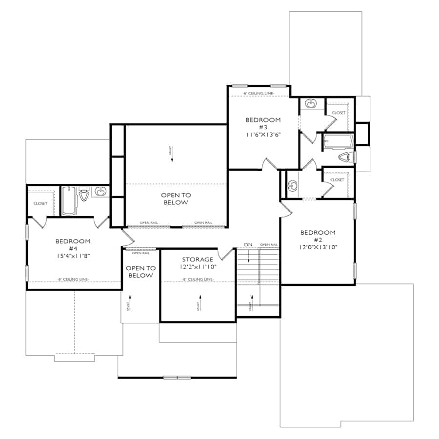 Craftsman Home Plan - 4 Bedrms, 3.5 Baths - 2760 Sq Ft - #163-1101