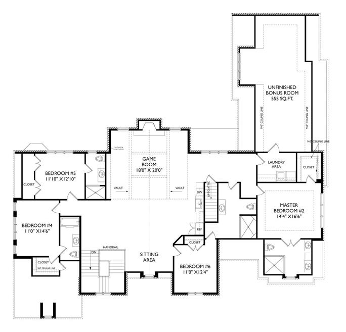 Luxury House Plan - 6 Bedrms, 6 Baths - 5655 Sq Ft - #163-1103