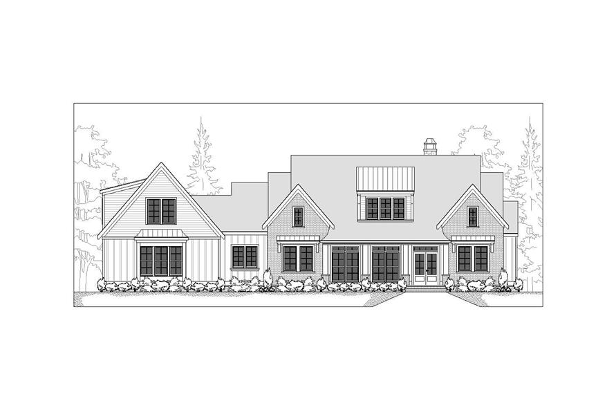 Home Plan Front Elevation of this 3-Bedroom,2365 Sq Ft Plan -163-1107