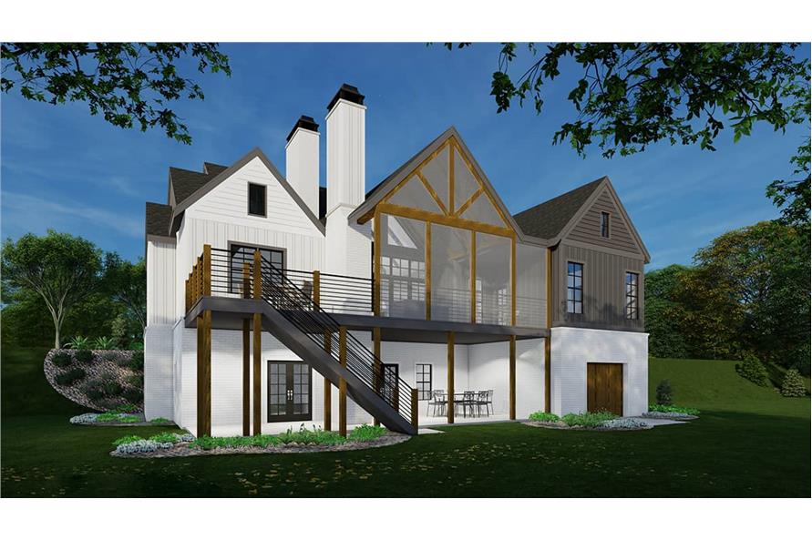 Rear View of this 3-Bedroom,2365 Sq Ft Plan -163-1107