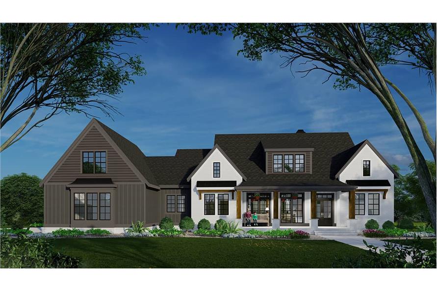 3-Bedroom, 2365 Sq Ft Ranch House Plan - 163-1107 - Front Exterior