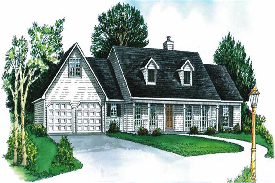 Cape Cod House Plan 3 Bedrms 2 Baths 1476 Sq Ft 164 1043