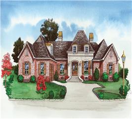 European House Plan - 4 Bedrms, 3.5 Baths - 3621 Sq Ft - #196-1158