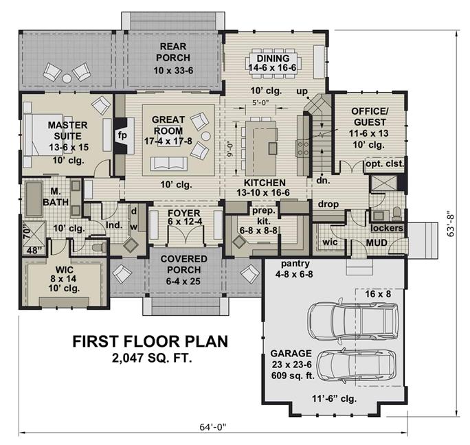 Contemporary Home Plan - 4 Bedrms, 4.5 Baths - 3319 Sq Ft - #165-1158