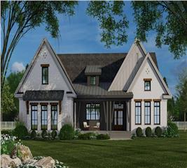 Farmhouse Ranch Home Plan - 3 Bedrm, 2.5 Bath - 2364 Sq Ft - #165-1192