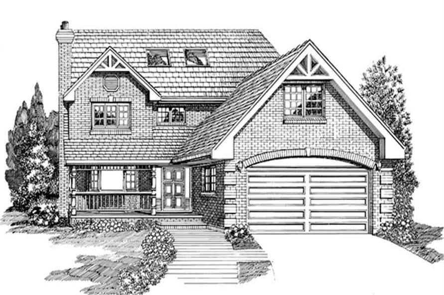 5-Bedroom, 2338 Sq Ft Country House Plan - 167-1238 - Front Exterior