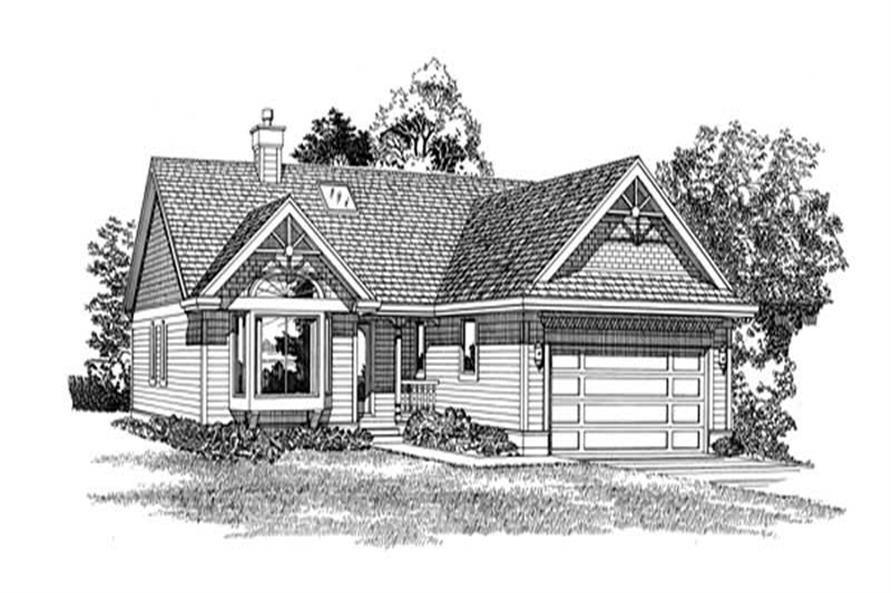 3-Bedroom, 1538 Sq Ft Ranch Home Plan - 167-1268 - Main Exterior