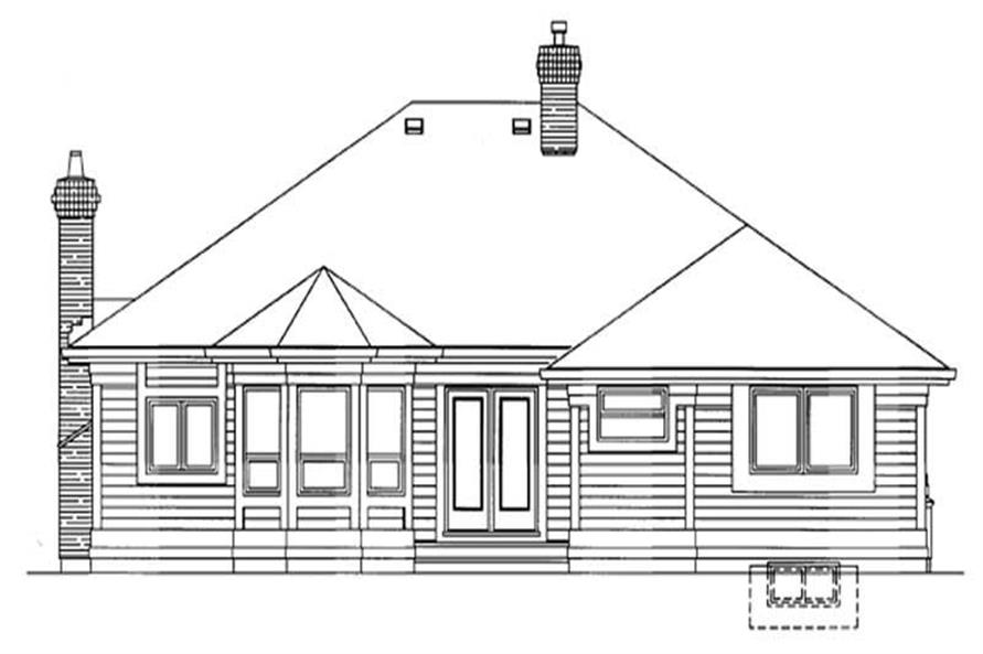 Home Plan Rear Elevation of this 3-Bedroom,1794 Sq Ft Plan -167-1273