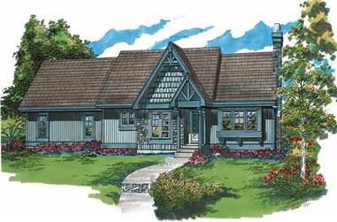 3-Bedroom, 1282 Sq Ft French House Plan - 167-1444 - Front Exterior