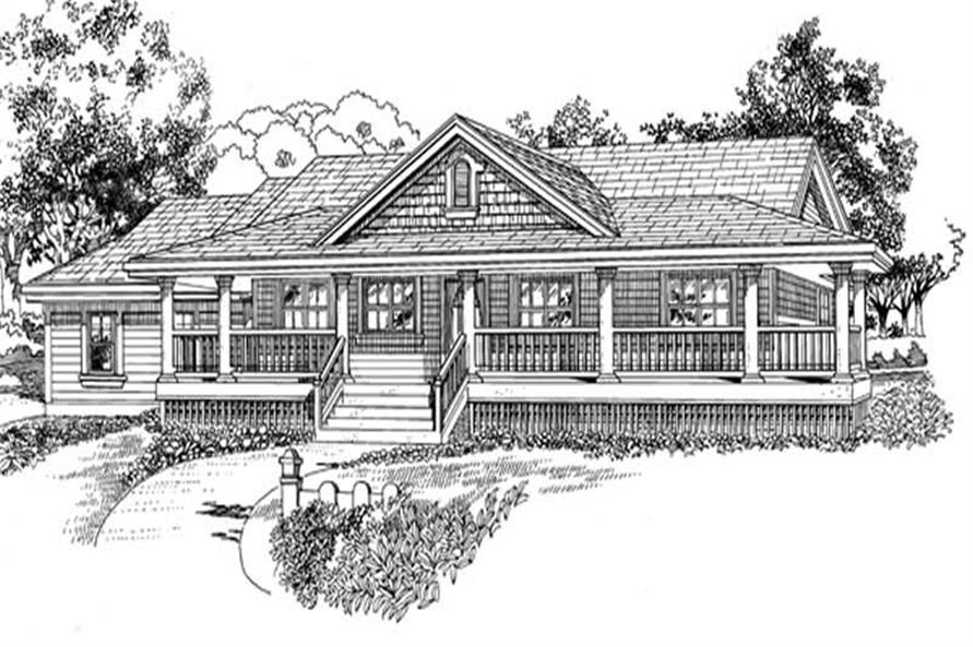 Front View of this 3-Bedroom, 1578 Sq Ft Plan - 167-1449