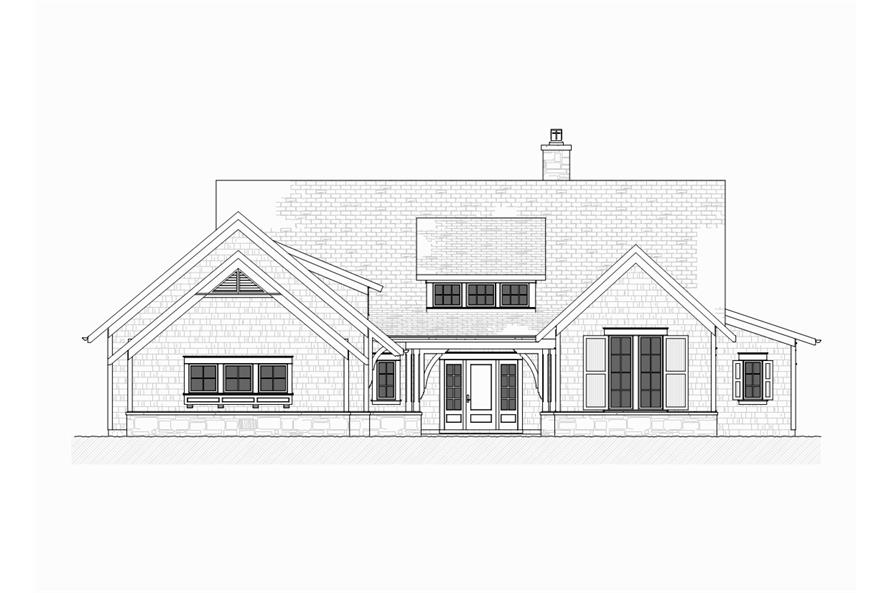 Home Plan Front Elevation of this 4-Bedroom,3999 Sq Ft Plan -168-1105